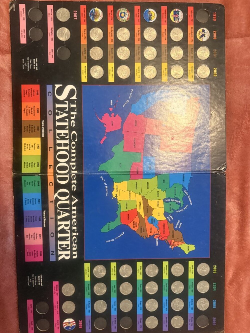 The Complete American Statehood Quarter Collection Set - Some quarters missing